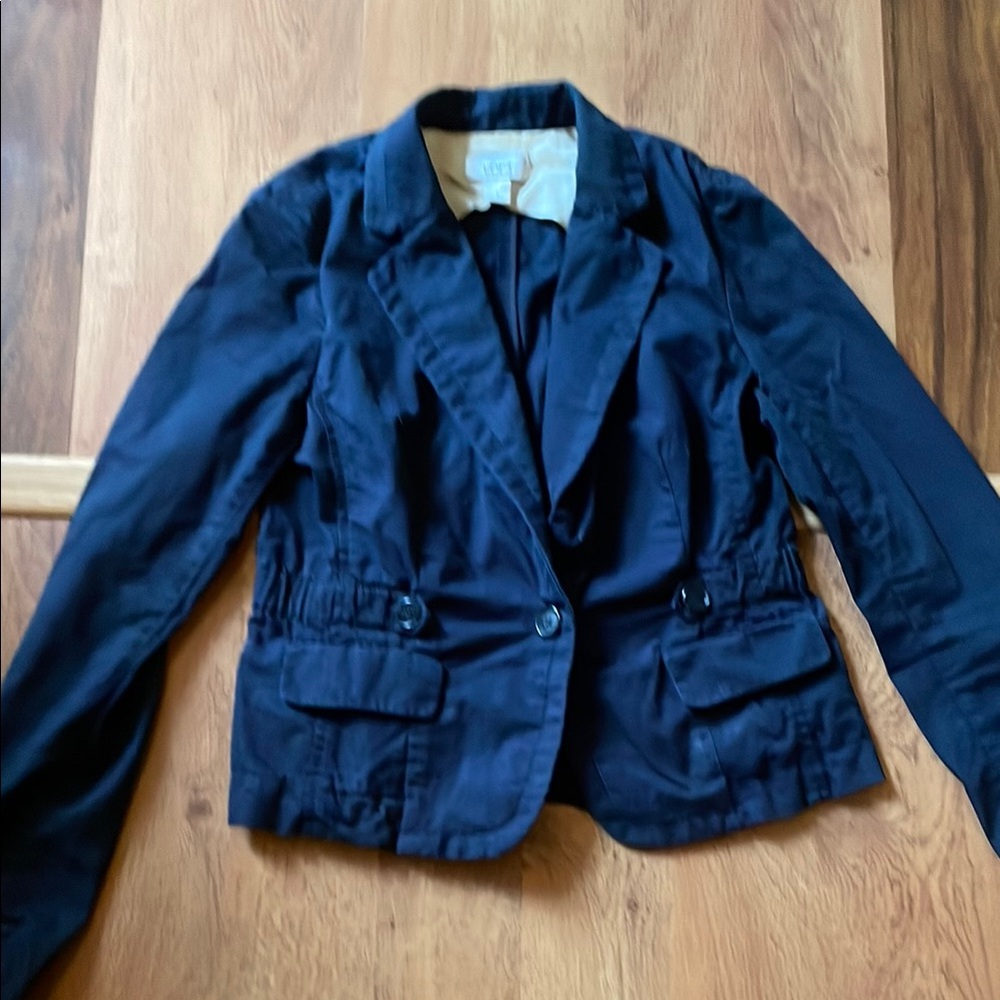 LOFT Blue Blazer Tailored Casual-Professional Style
